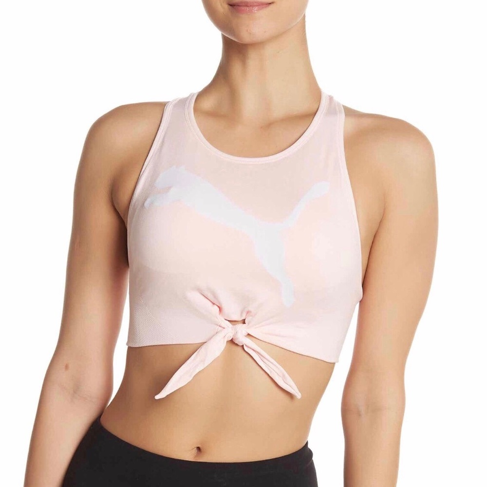 Puma Blush Pink Knot Sports Bra